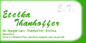 etelka thanhoffer business card